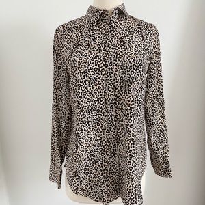 J.Crew | Leopard Print Silk Blouse